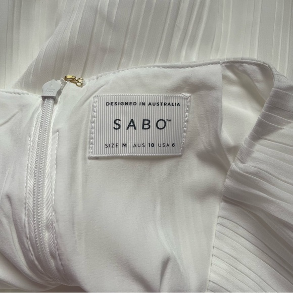 Sabo Penelope Skirt Women's Size Medium White Pleated High-Waisted Midi NWOT - Picture 12 of 13